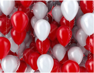 50 Premium Quality Balloons: 12 inch Red and White Latex Balloons/Wedding/Birthday Party Decorations and Events Christmas Party and etc.