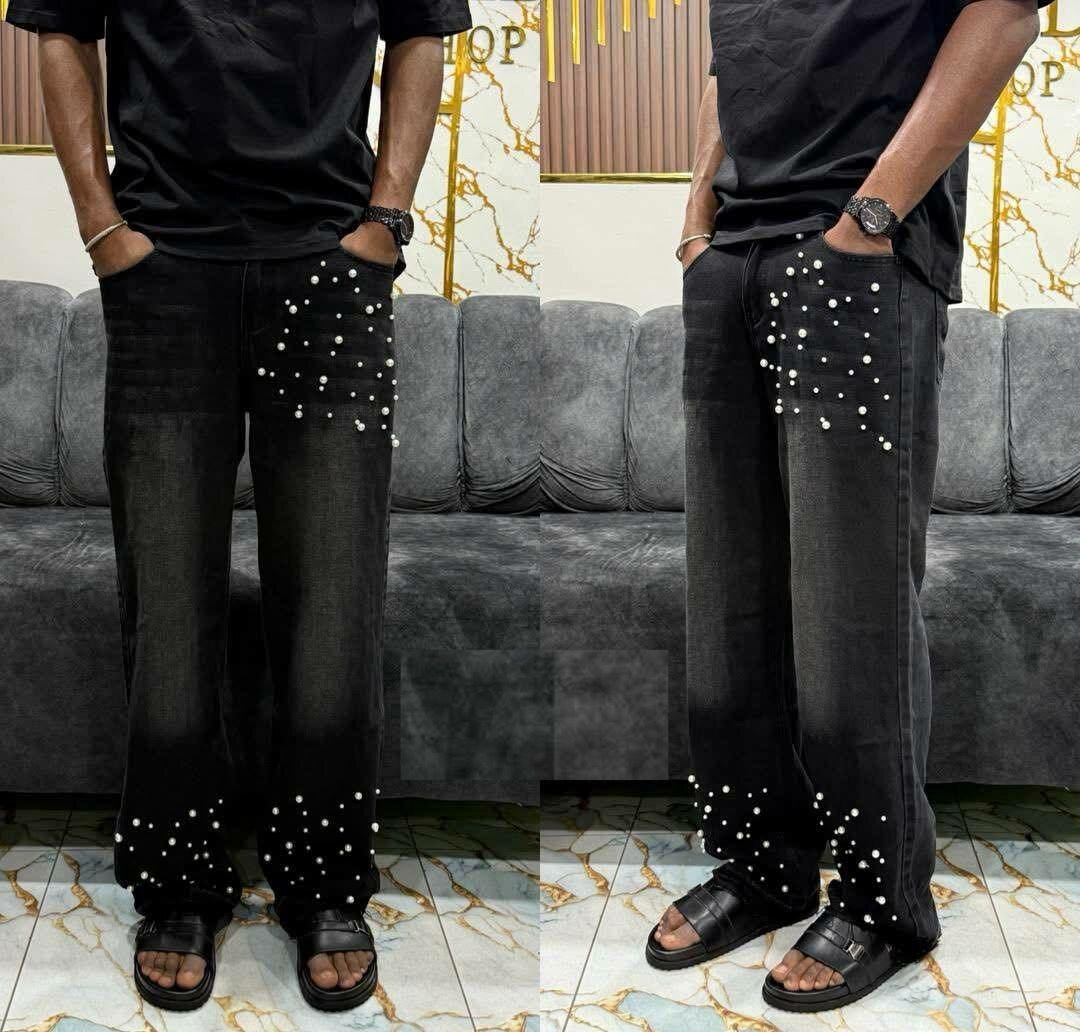 Stylish Men's Embroidered Jeans