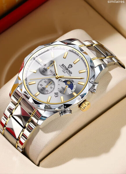 Montre Homme Luxe Acier Inoxydable