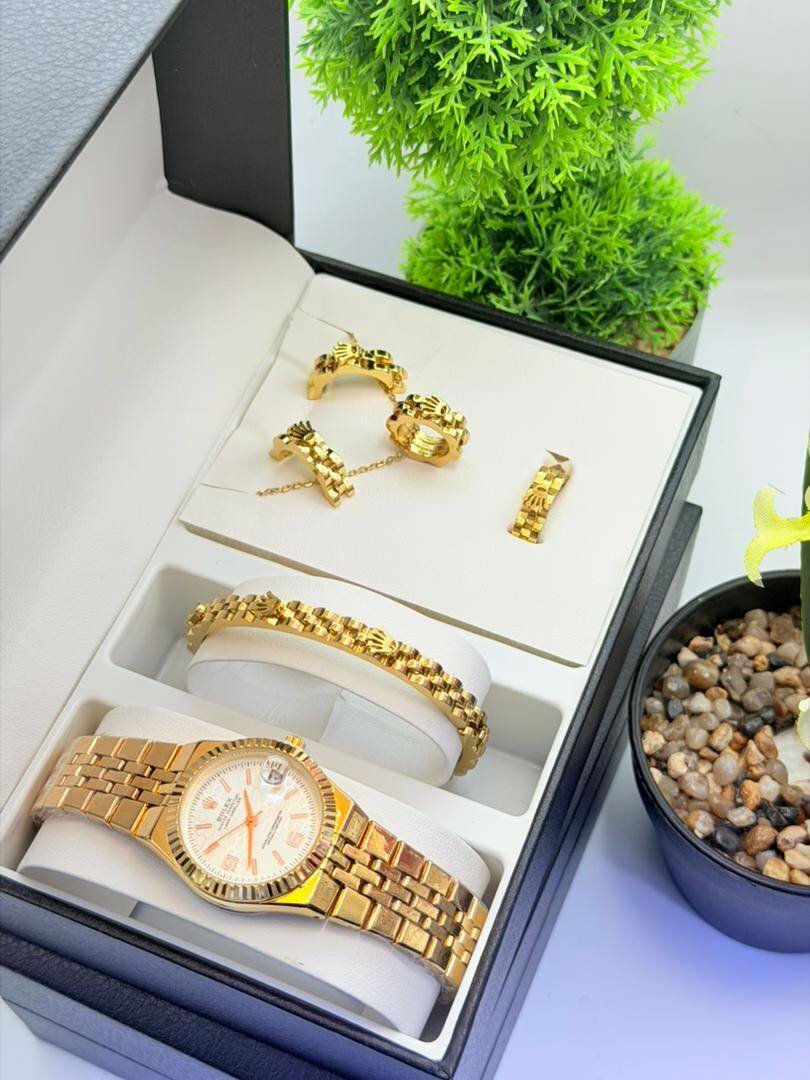 Ensemble Montre et Bijoux Luxe