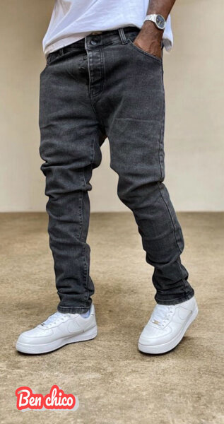 Jean slim gris homme