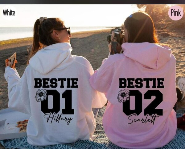 Sweat à capuche personnalisé pour amies