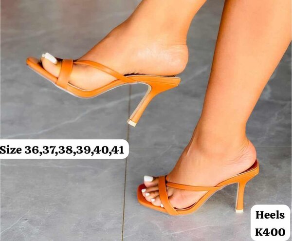 Women's Orange Heeled Sandals Sizes 36-41