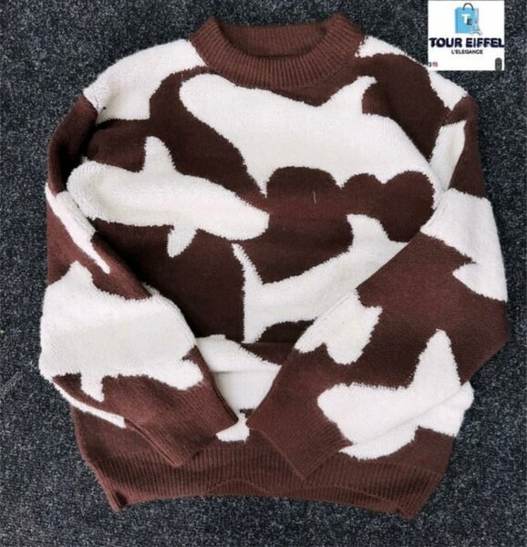 Pull marron camouflage