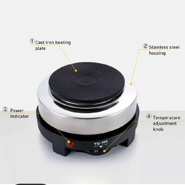 500W Mini Electric Coffee Stove 5-Gear Tea Heater Oven YQ-10