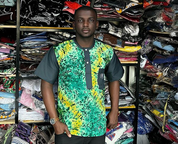Chemise africaine en lin et co