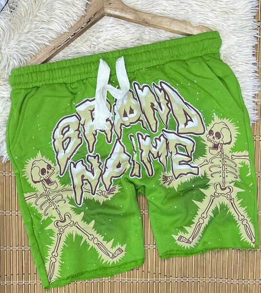 Shorts verts squelettes unisexes