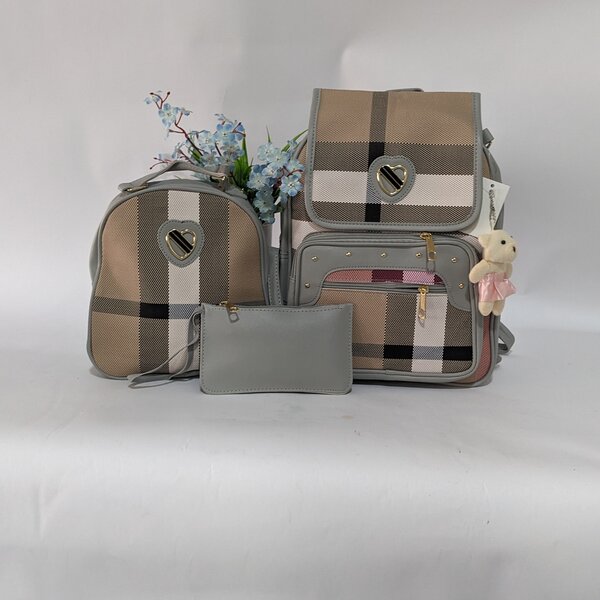 Kids leather 3 in 1 backpack