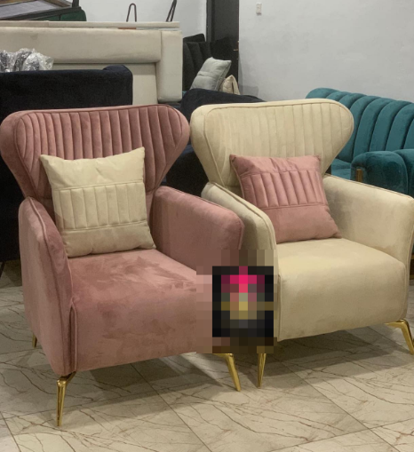 white and pink furniture set