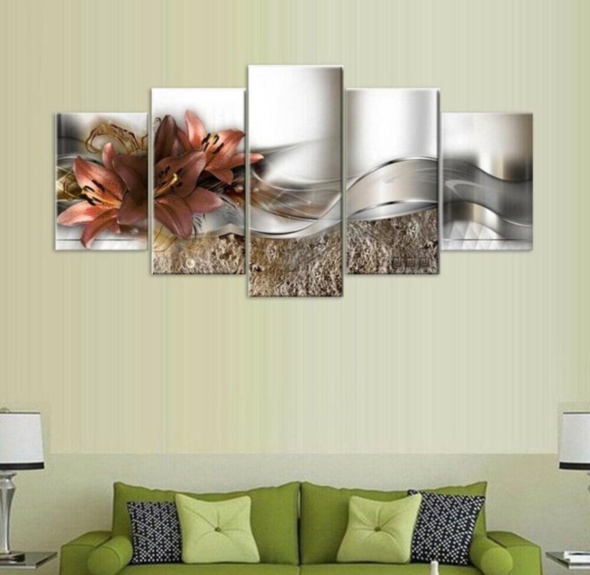 5Pcs Unframed Modern Art Oil Painting Canvas Print Wall Pic