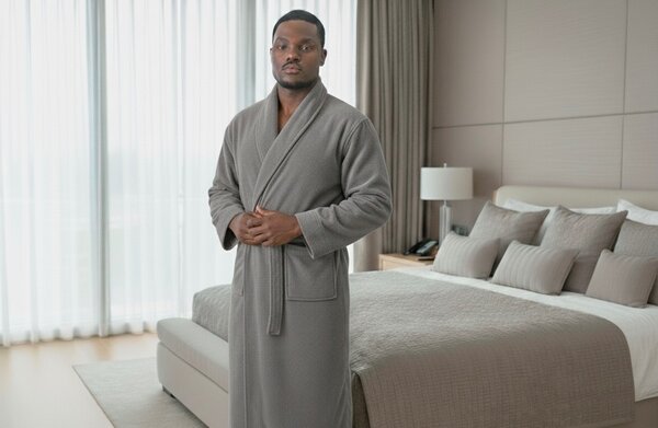 Peignoir en coton luxueux