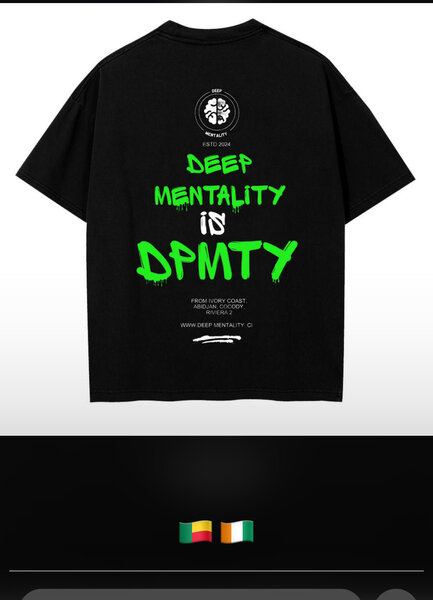 T-shirt Noir Unisexe