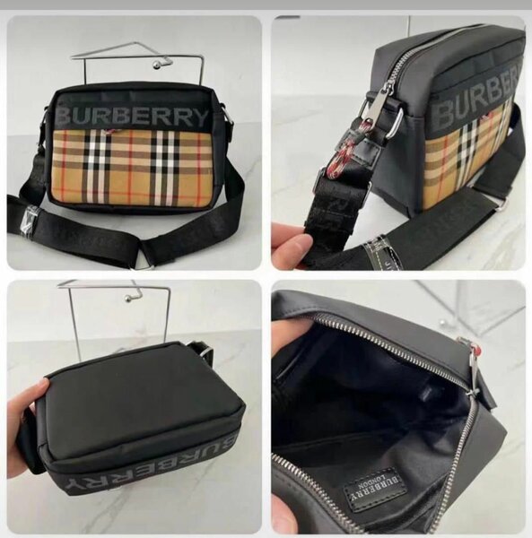 Sac banane Burberry noir carre