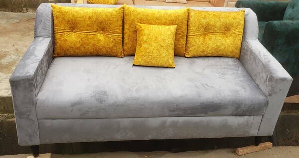Canapé moderne gris et jaune