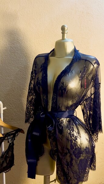 Peignoir dentelle glamour