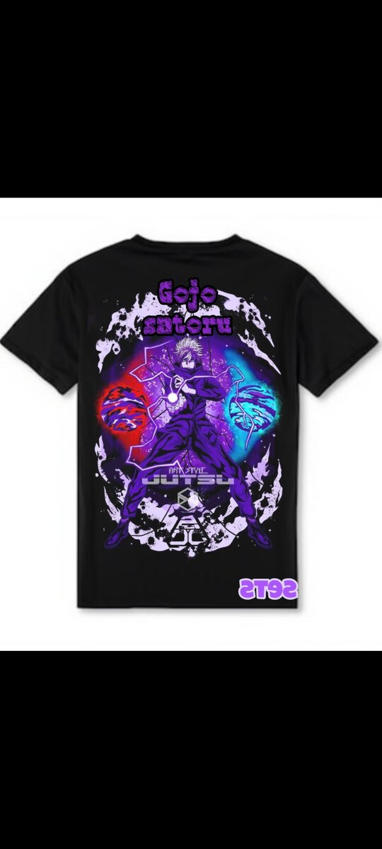 Tee shirt chibi closets x gojo noir