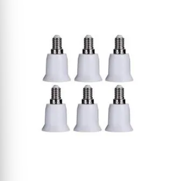 Pack of 6 Pcs E14 to E27 Lamp Socket Converter Holder for LED Convert Small Screw to Large Screw