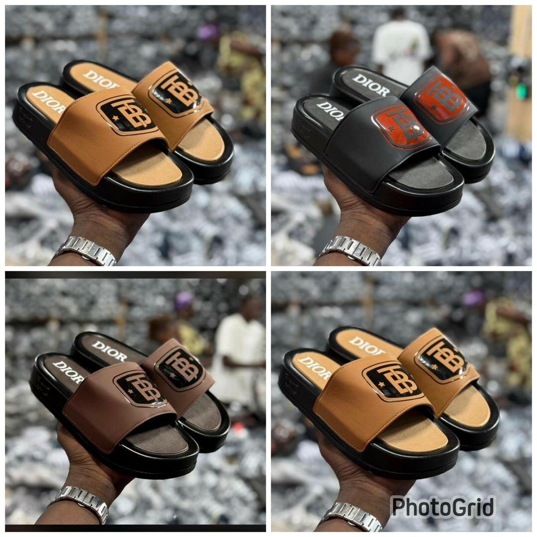 Mules de mode en cuir pour hommes