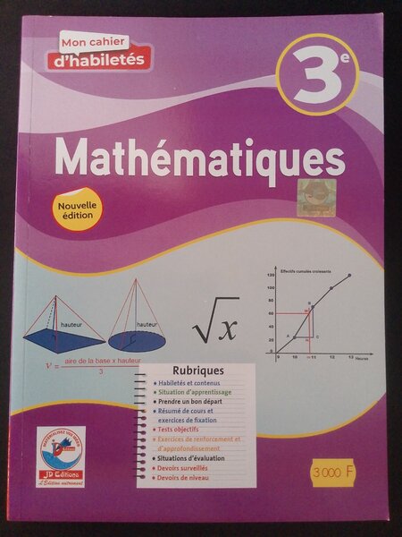 Cahier de Mathématiques 3e