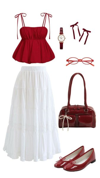 Set de Mode Élégant Rouge