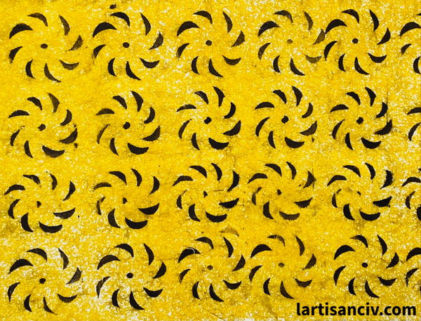 Tissu Africain Cire Jaune