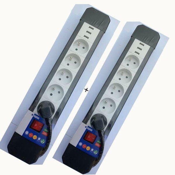 2 ralonge multiprise 5 troué