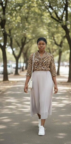 Jupe midi plissée élégante