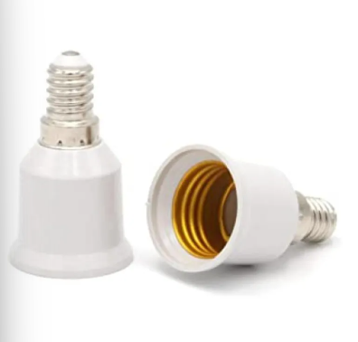 Pack of 12 Pcs E14 to E27 Lamp Socket Converter Holder for LED Convert Small Screw to Large Screw