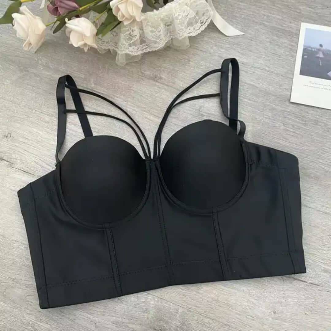 Top bustier à bretelles