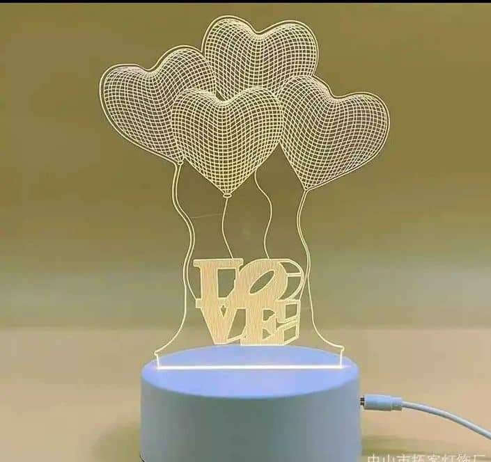 Lampe 3D pour la Saint-Valentin