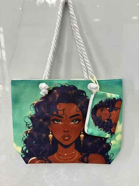 Sac cabas motif artistique