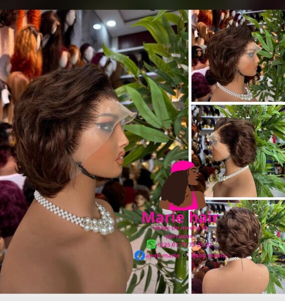 Perruque Courte en Dentelle