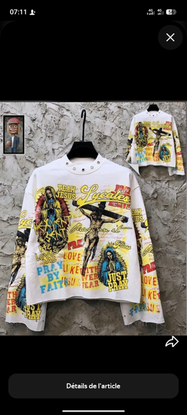 Sweatshirt imprimé Jésus