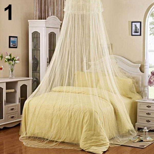 yellow mosquito nets