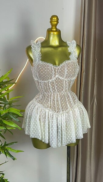 Robe babydoll en dentelle
