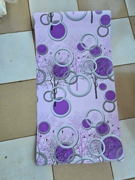 Papier peint violet cercles