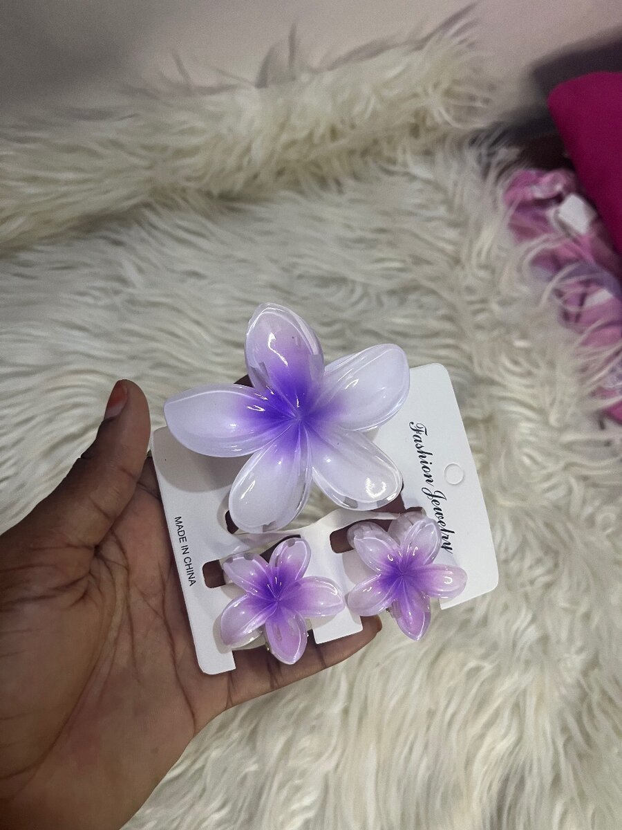 Pinces à cheveux fleurs colorées