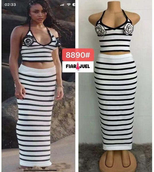 Robe rayée élégante