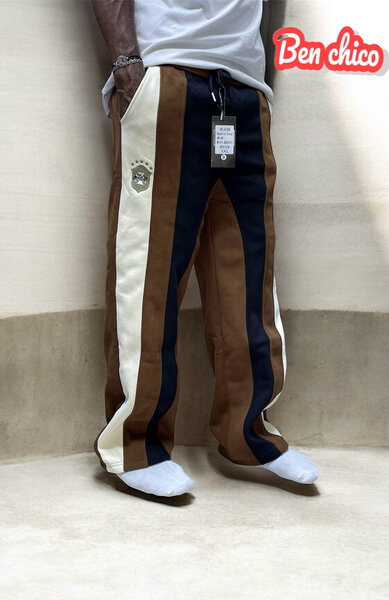 Pantalon décontracté rayé