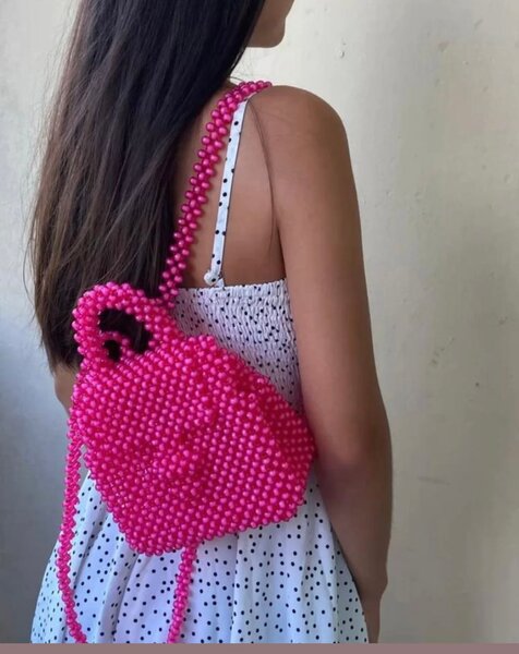 Sac à dos perlé rose
