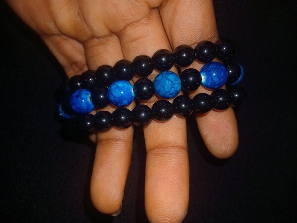 Bracelet perles colorées ajustable