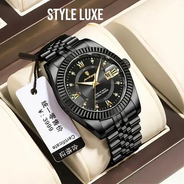 Montre Homme Noir Luxe
