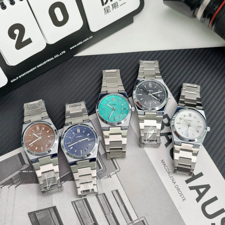 Montre bracelet acier turquoise