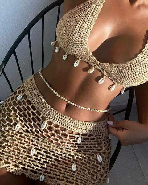 Ensemble Bikini Crochet Plage