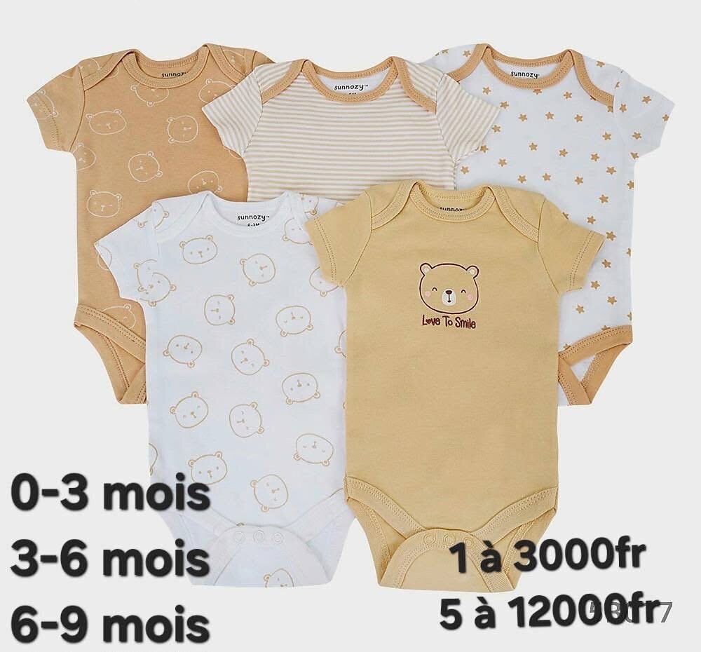 Lot de bodies bébé amusants