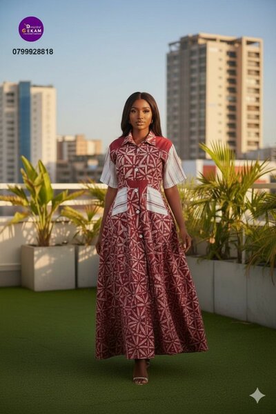 Robe longue ethnique glamour