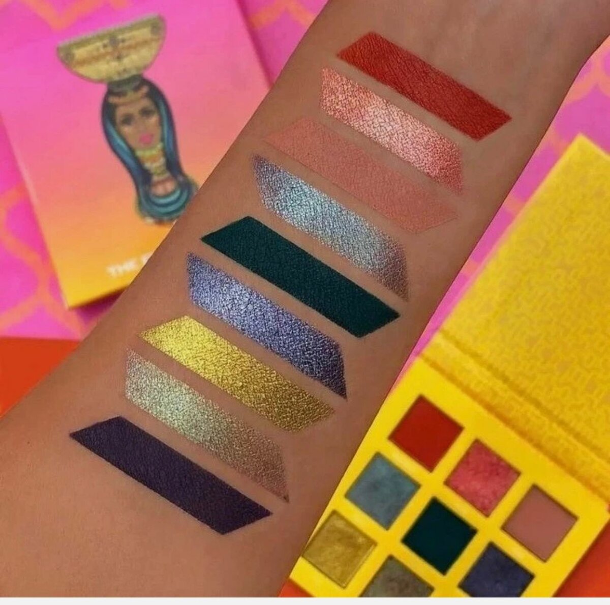Palette de fards à paupières vibrants