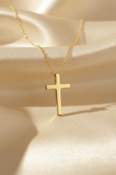 Collier Croix Doré Élégant