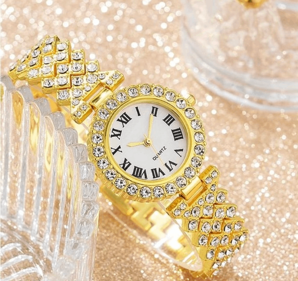 Montre Femme Luxe en Or et Diamant