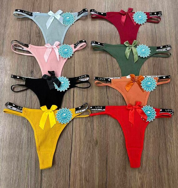 Lot de 6 strings dentelle pour femme